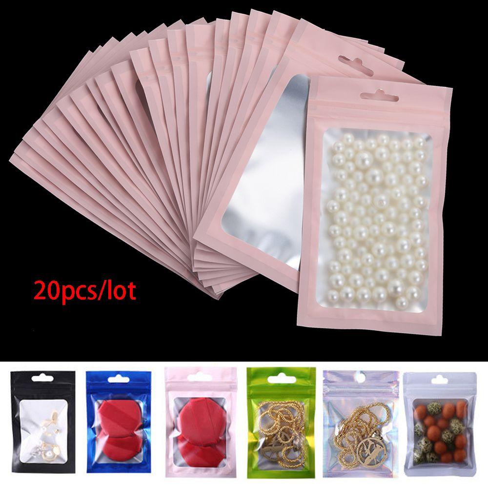 Set 20 Túi Đựng Đồ Đóng Gói Tự Dính Chống Thấm Nước Có Khóa Kéo Tiện Dụng