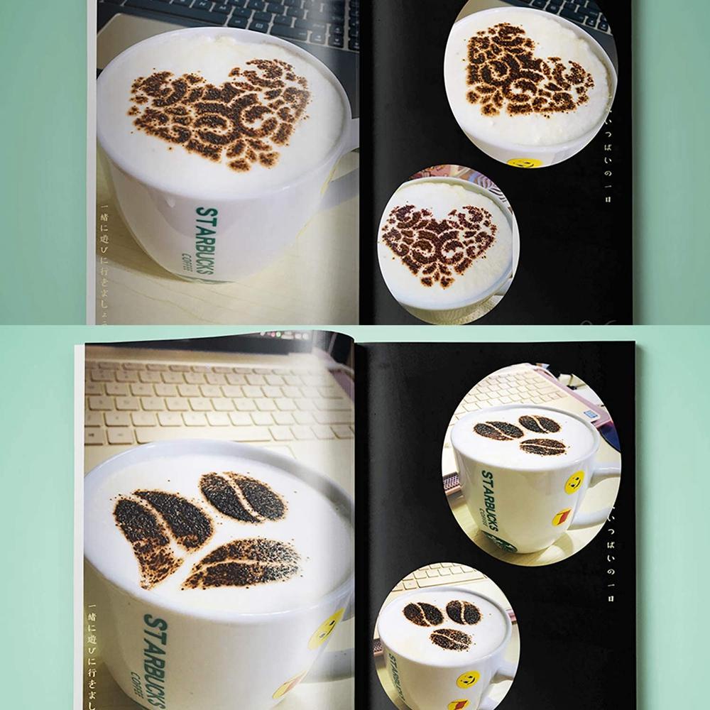 Khuôn Rắc Bột Trang Trí Cà Phê Cappuccino Bằng Thép Không Gỉ