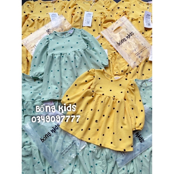 Váy Thu Bé Gái Vải Thun Xốp GÊ