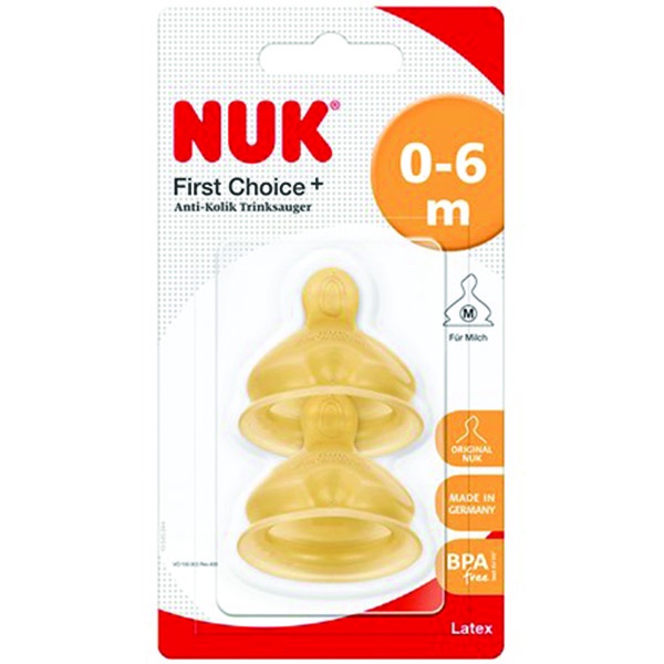 _Bộ 2 núm ti NUK cao su đủ cỡ cho bé