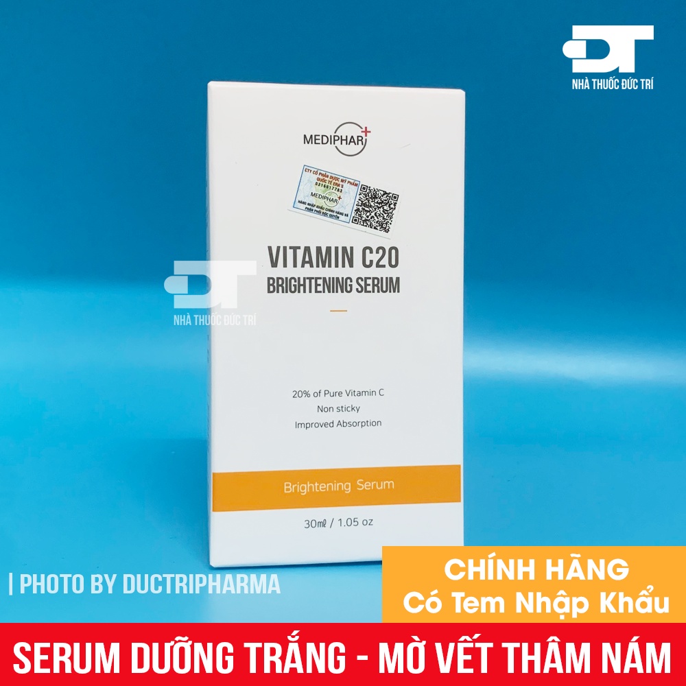 Serum MEDIPHAR + VITAMIN C20 Dưỡng Trắng Da, Sáng Mịn, Mờ Vết Thâm, Nám