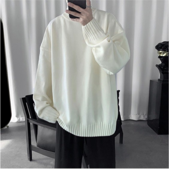 Áo len cổ lọ dáng rộng thiết kế mới thời trang theo phong cách hàn quốc cho nam simple ifashion thời trang nam cotton dày dặn