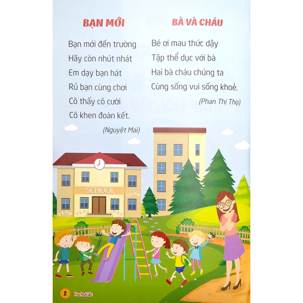 Sách 100 Bài Thơ Chữ To Cho Bé Tập Nói, Tập Đọc