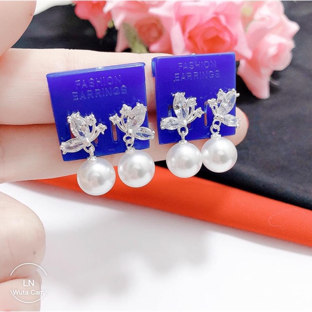 BÔNG TAI BẠC TA GĂN STRAI BƯỚM SANG CHẢNH - BÔNG TAI NỮ BẠC