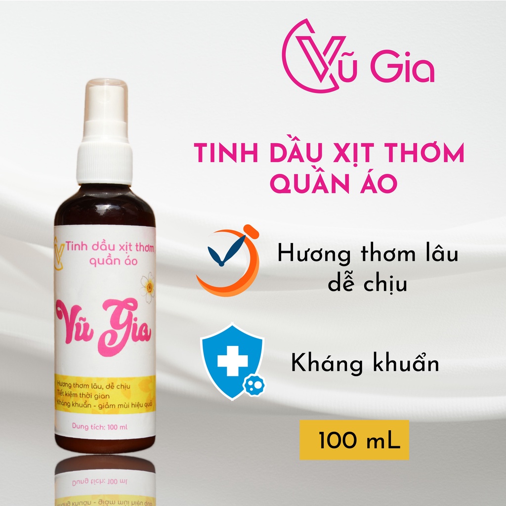 Chai xịt thơm quần áo Vũ Gia | Loại đậm đặc, rất thơm, tiết kiệm dùng cho tiệm giặt ủi,