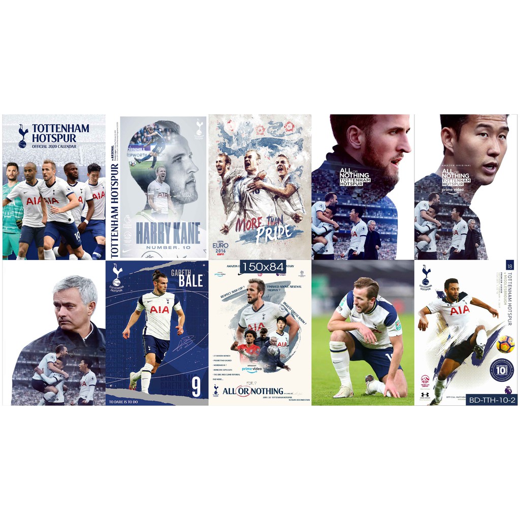 Combo Set 10 tờ Decal dán tường đội bóng Tottenham