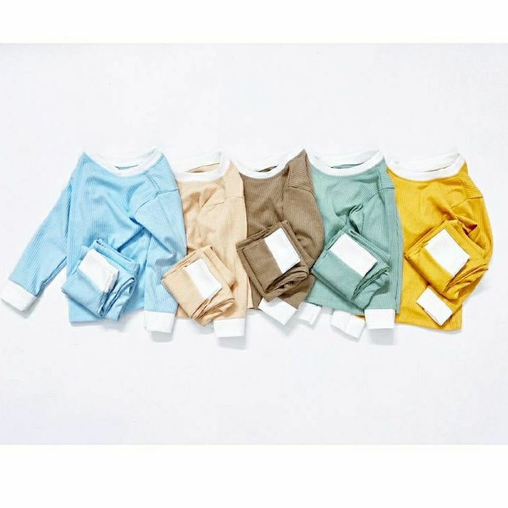 Bộ len tăm phối viền cho bé  AM625