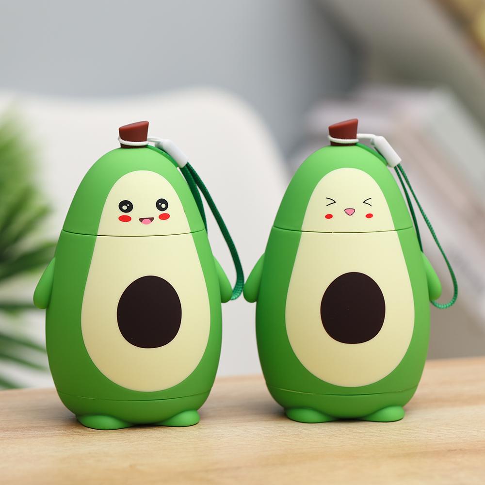 KRNY Bình Nước Hai Lớp Họa Tiết Quả Bơ Hoạt Hình Dung Tích 280ML
