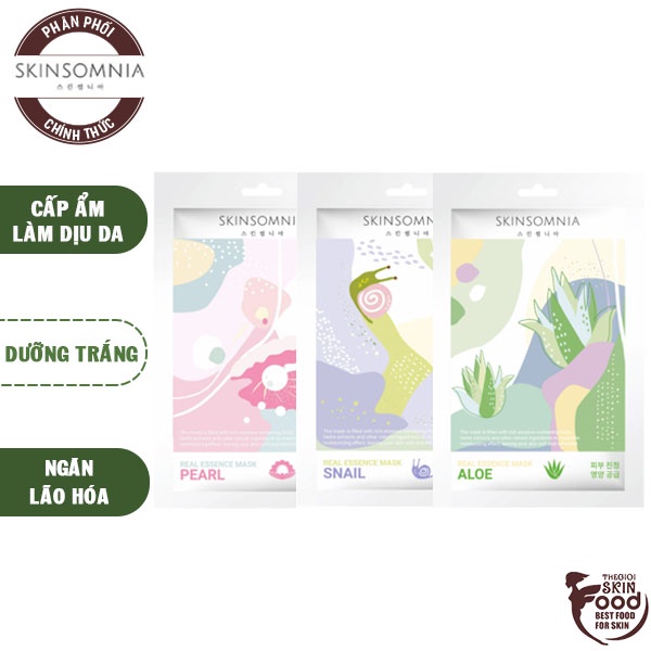 Mặt Nạ Miếng Giàu Tinh Chất Skinsomnia Real Essence Mask 28ml