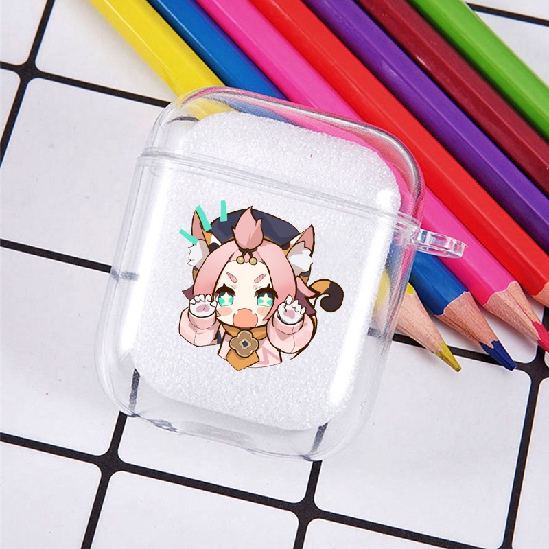 Dễ Thương Vỏ Bảo Vệ Hộp Sạc Tai Nghe airpods 2 1 Bằng tpu Trong Suốt Hình Nhân Vật Hoạt Hình Gohongli hutao xiao