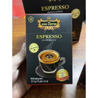 Cà Phê Đen Hòa Tan Espresso KING COFFEE - Hộp 15 gói x 2.5g