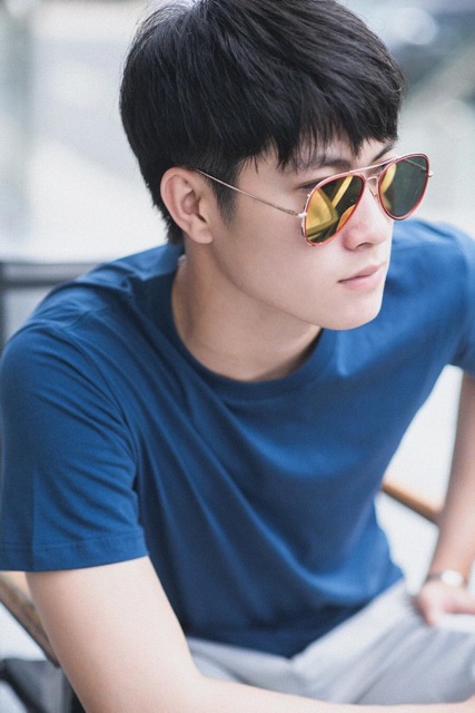 Áo thun nam Gold Rhino 100% cotton màu xanh japan