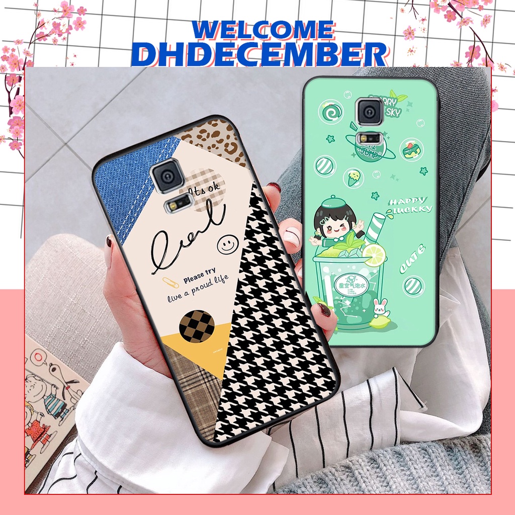 Ốp lưng Samsung  S5 in hình nice ,good luck happy ốp xinh viền dẻo đẹp chất