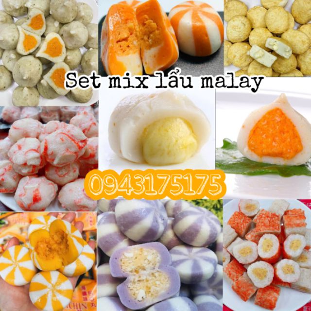 Set mix viên thả lẩu malaysia tổng hợp