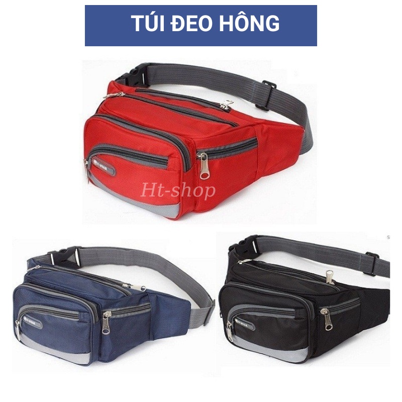 Túi đeo hông đeo bụng thắt lưng V-star nhiều ngăn chống thấm nước 6 ngăn đựng đồ thoải mái