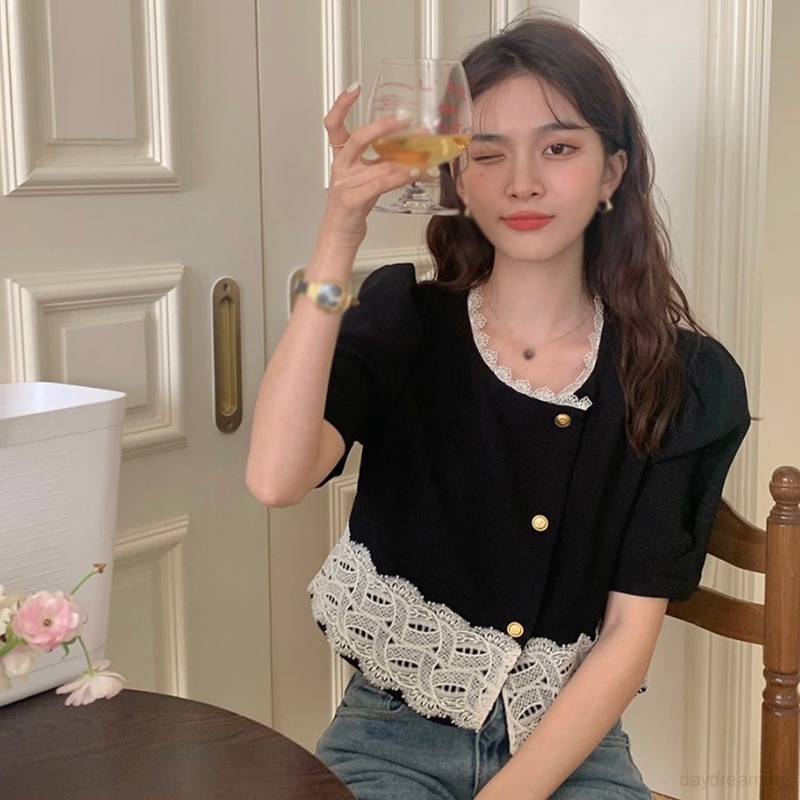 Áo Cardigan Dệt Kim Cổ Tròn Cho Nữ