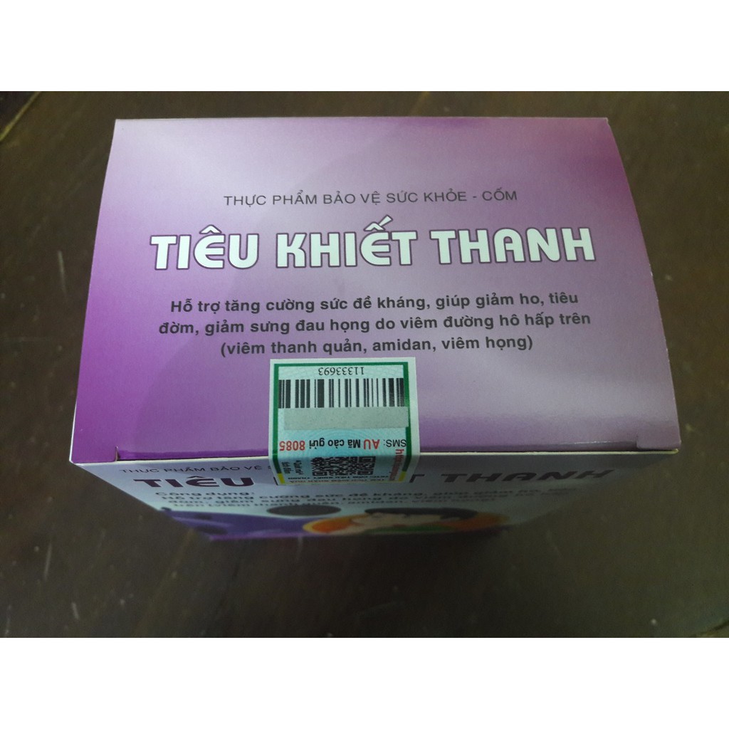 CCỐM TIÊU KHIẾT THANH – HỖ TRỢ TĂNG SỨC ĐỀ KHÁNG GIÚP GIẢM HO TIÊU ĐỜM – GIẢM SƯNG HỌNG DO VIÊM ĐƯỜNG HÔ HẤP TRÊN