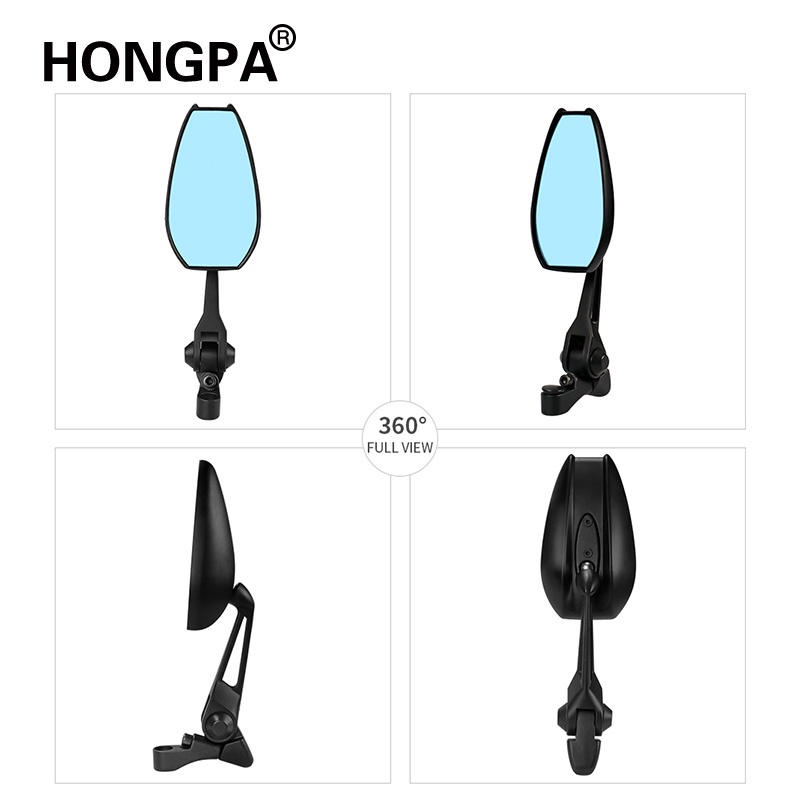 2 Gương Chiếu Hậu 8/10mm Màu Xanh Dương Cổ Điển Cho Xe Mô Tô Cafe Racer Retro