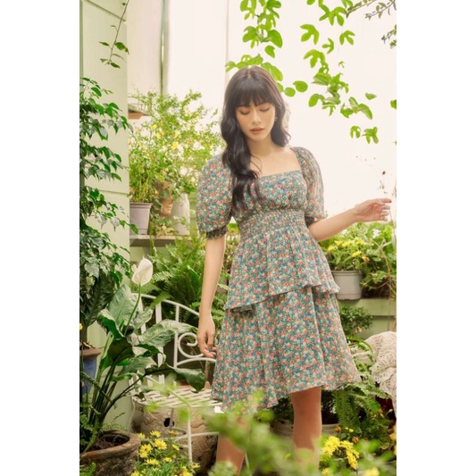 Váy hoa OLV size S newtag