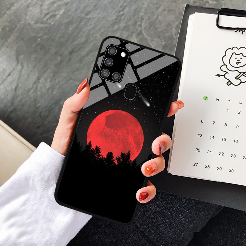 Ốp Samsung Galaxy A21S, M30S, M31, M21 Lưng kính cường lực cao cấp, Sáng bóng