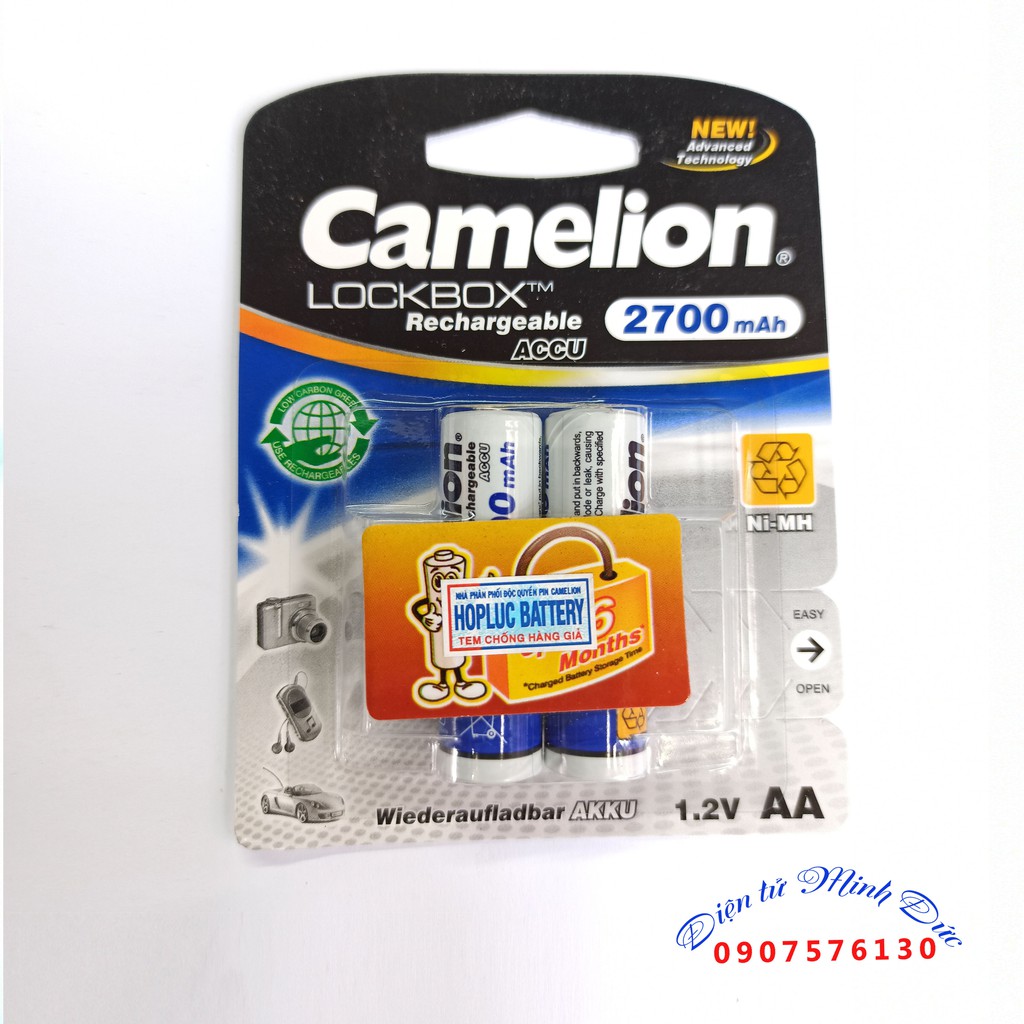 Pin Sạc AA CAMELION (hàng chính hãng - có tem nhập khẩu)