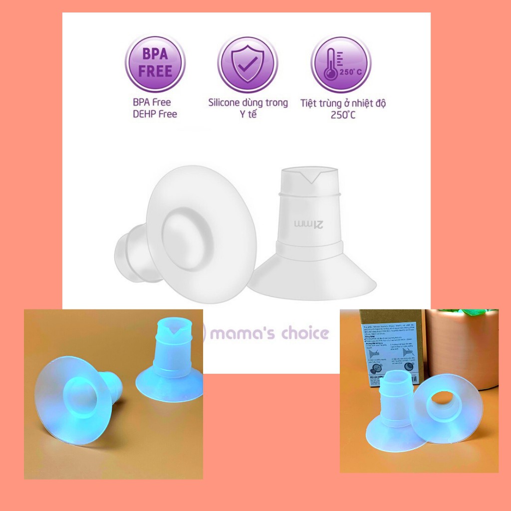 Phụ kiện Giảm Size / Hạ Size Phễu Hút Sữa Mama's Choice Hạ Size Cho Cup Rảnh Tay, Phễu Hút Sữa xuống 17-19-21mm