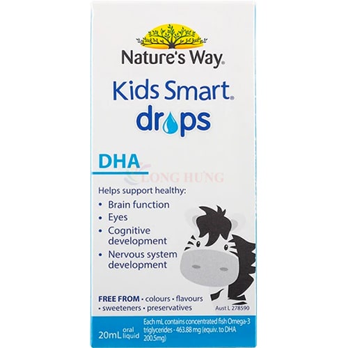 Vitamin dạng giọt Nature's Way Kids Smart Drops DHA bổ sung DHA cho bé (20ml)