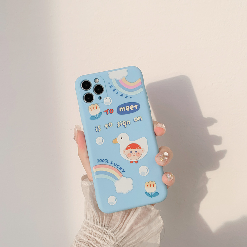 Ốp điện thoại mềm chống sốc họa tiết dễ thương cho IPhone 11 Pro Max 11 Pro 10 X 6s 7 8 Plus Xr Xs Max SE2 2020 | BigBuy360 - bigbuy360.vn