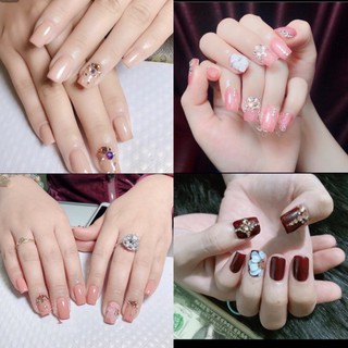 bộ 24 móng tay giả thiết kế kèm keo