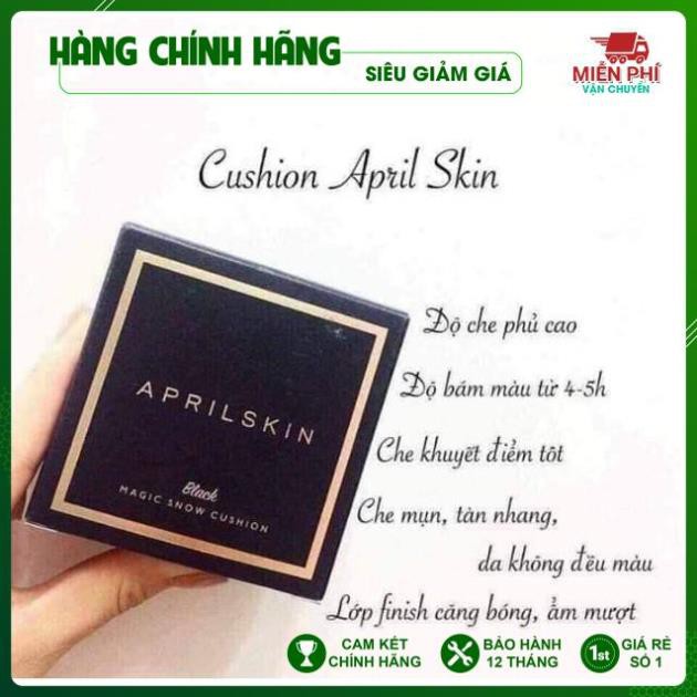 [Dùng là mê] Phấn Nước AprilSkin với 2 tông màu #21, #22, Magic Snow Cushion Black SPF 50++ 15g