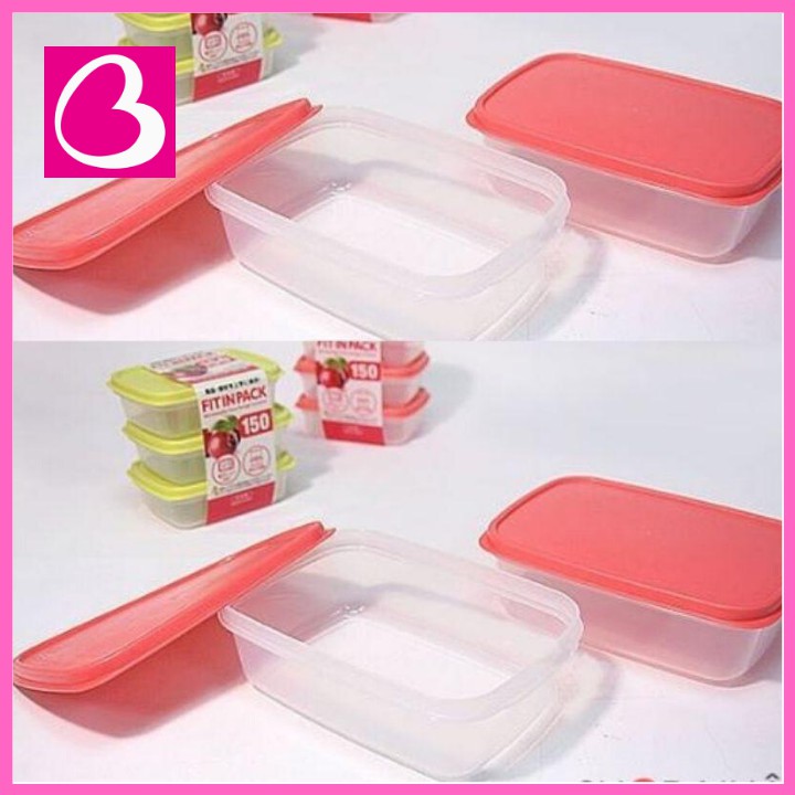 Set 2 Hộp nhựa nắp dẻo Nhật Bản 600ml bảo quản thức ăn tiện lợi
