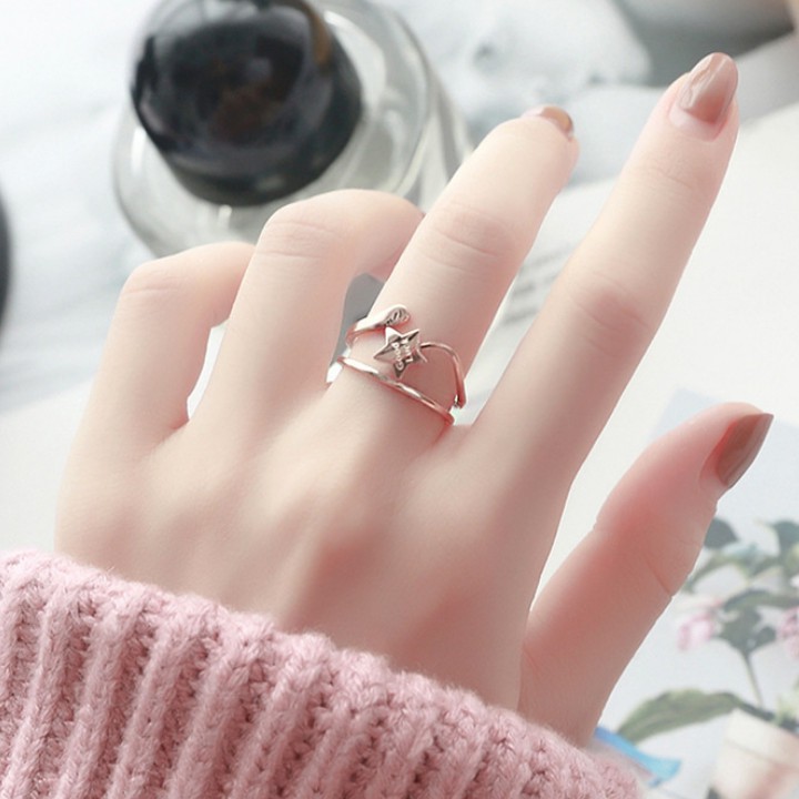 Nhẫn Ngôi Sao Titan Ko Đen Cao Cấp TT 2107 - TT 2107