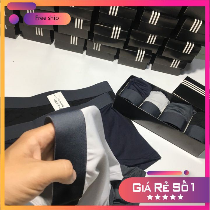 Quần sịp đùi nam⚡ FREE SHIP ⚡Quần lót nam dáng sịp đùi BOXER co giãn 4 chiều - HALLO STORE