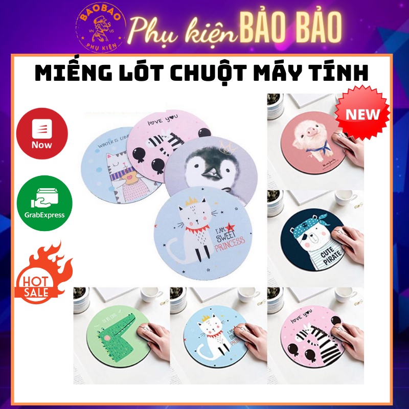 Miếng Lót Chuột Máy Tính Hình Tròn Bằng Cao Su Họa Tiết Hoạt Hình | BigBuy360 - bigbuy360.vn