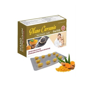 Viên uống Nano Curcumin Paris hỗ trợ giảm loét dạ dày, giảm trào ngược dạ dày thực quản