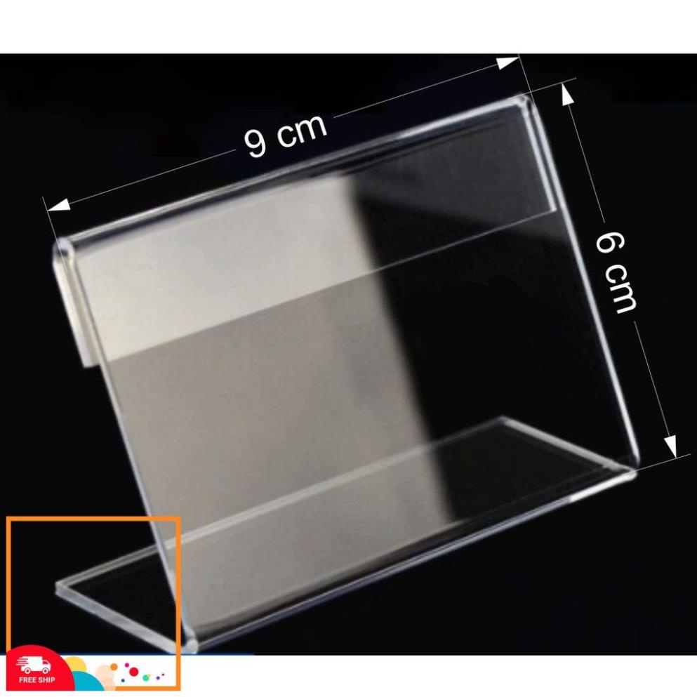 Menu mica L, kệ mica để bàn,bảng giá mica, kệ thông tin sản phẩm kích thước 6cm x 9cm, hàng có sẵn giao ngay