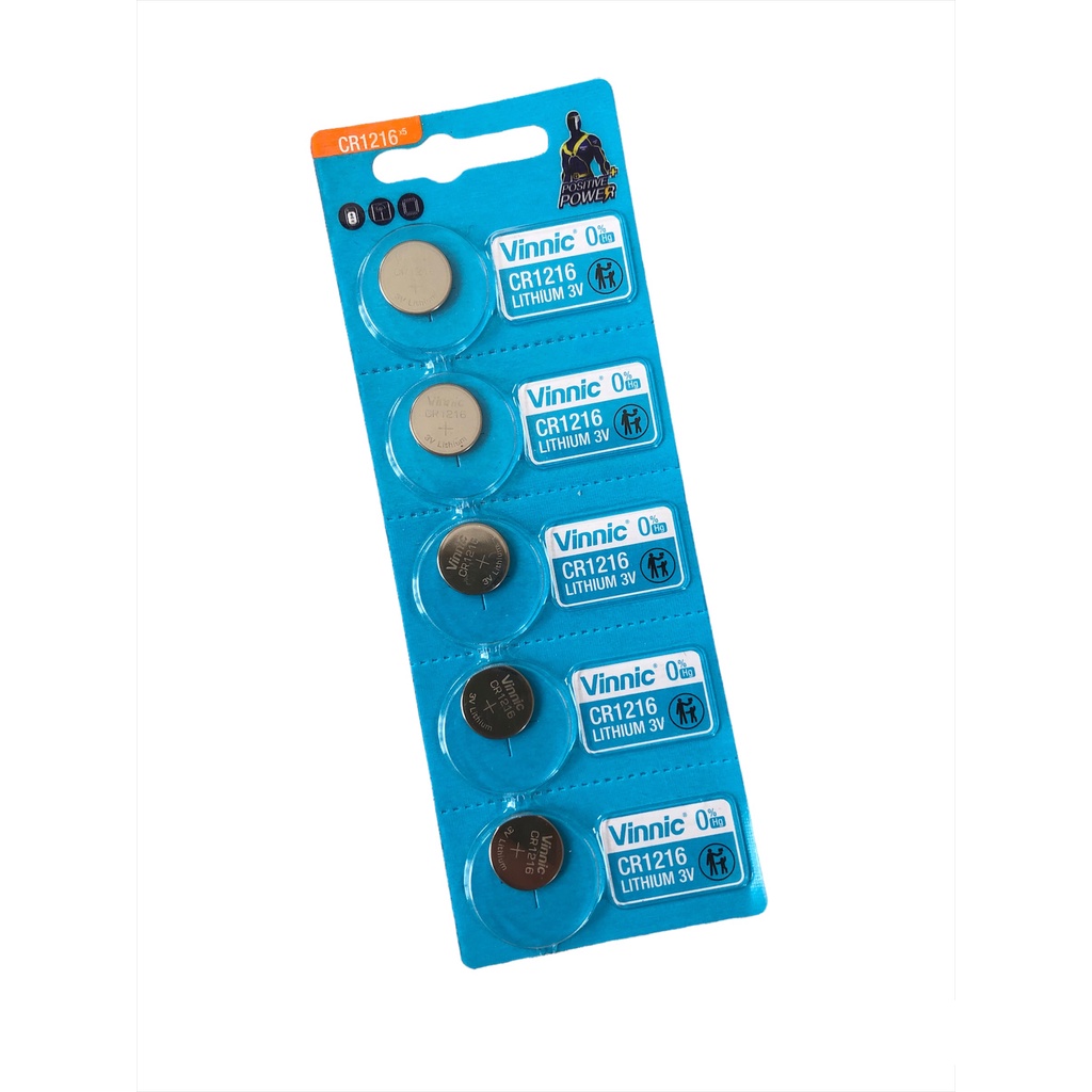 Vỉ 5 viên pin VINNIC CR1216 1216 3V