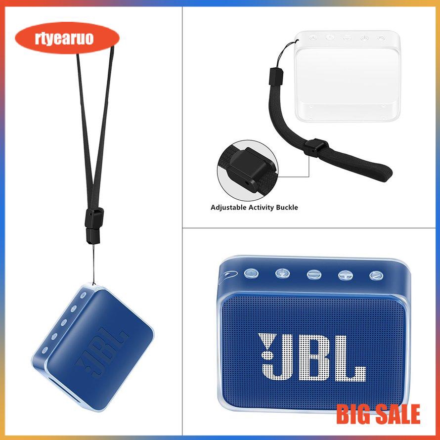 Vỏ TPU bảo vệ loa JBL GO 2 an toàn tiện dụng khi đi du lịch kèm dây đeo tay