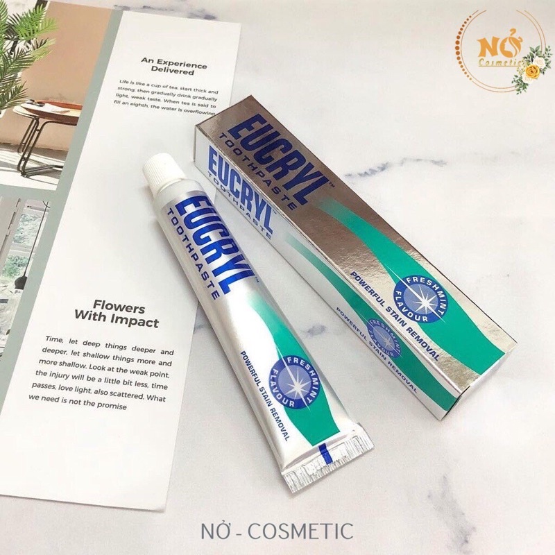 Kem Đánh Răng Làm Trắng Răng Hương Bạc Hà Eucryl Freshmint Toothpaste 62g