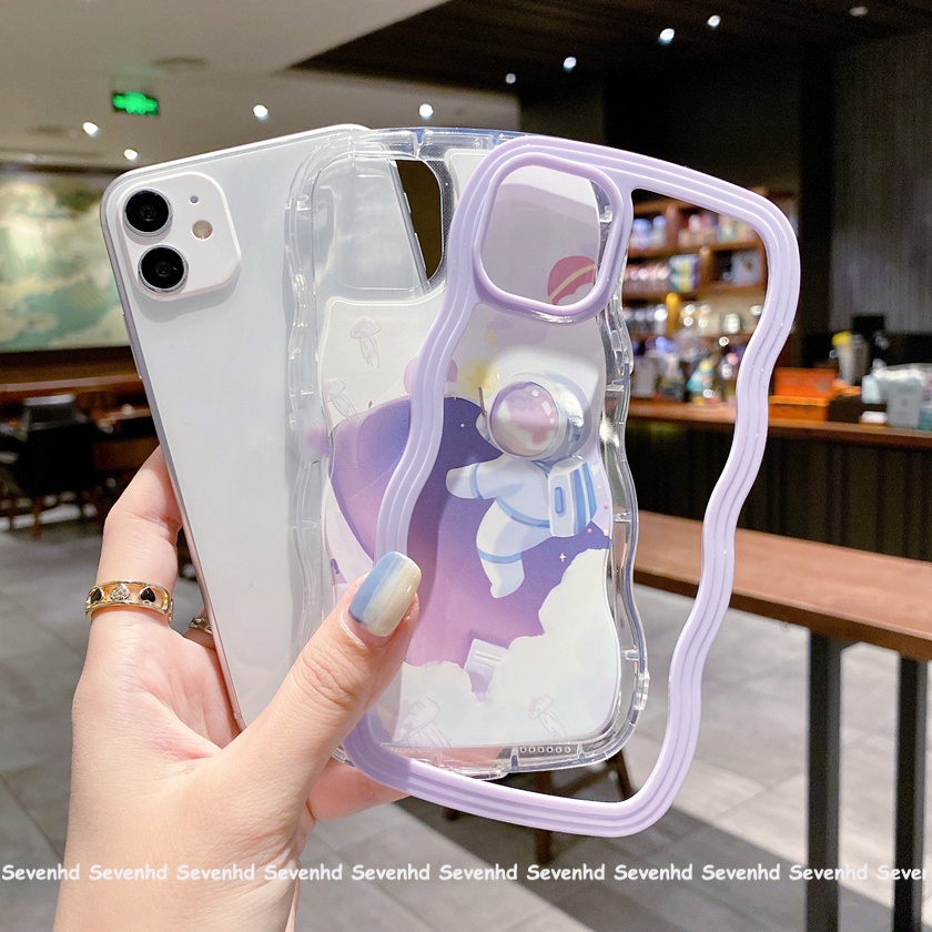 Ốp Điện Thoại Họa Tiết Hoạt Hình Cá Voi Phi Hành Gia 2 Trong 1 Cho iPhone 13 12 11 Pro Max SE2020 X XR XS Max 8 7 Plus