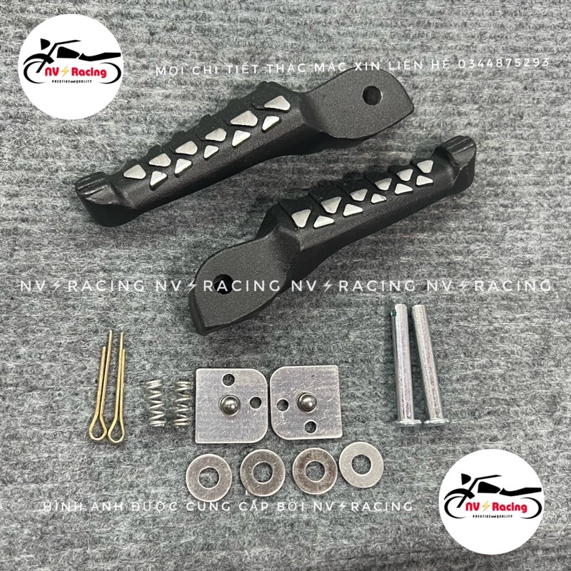 [ Chính hãng ] Bộ gác chân sau kiểu mã lai gắn các dòng xe honda yamaha màu Đen