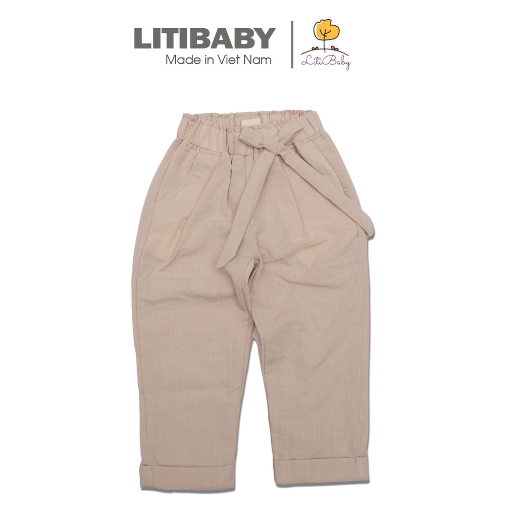 Quần dài đi học LITIBABY cho bé gái size 11 - 34 kg . Hàng chính hãng