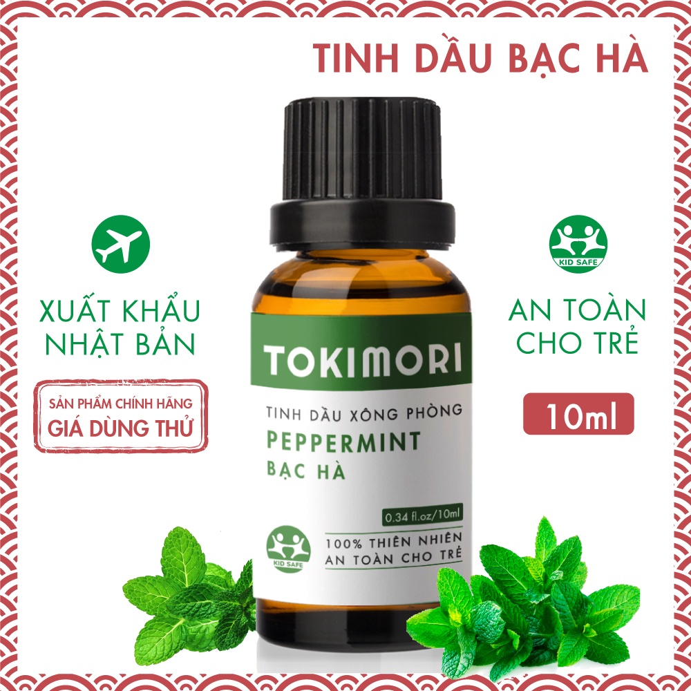 Tinh Dầu Bạc Hà TOKI MORI Xuất Khẩu Nhật Bản (10ml) Nguyên Chất Thiên Nhiên, An Toàn Cho Trẻ, Xông Phòng, Khử Mùi