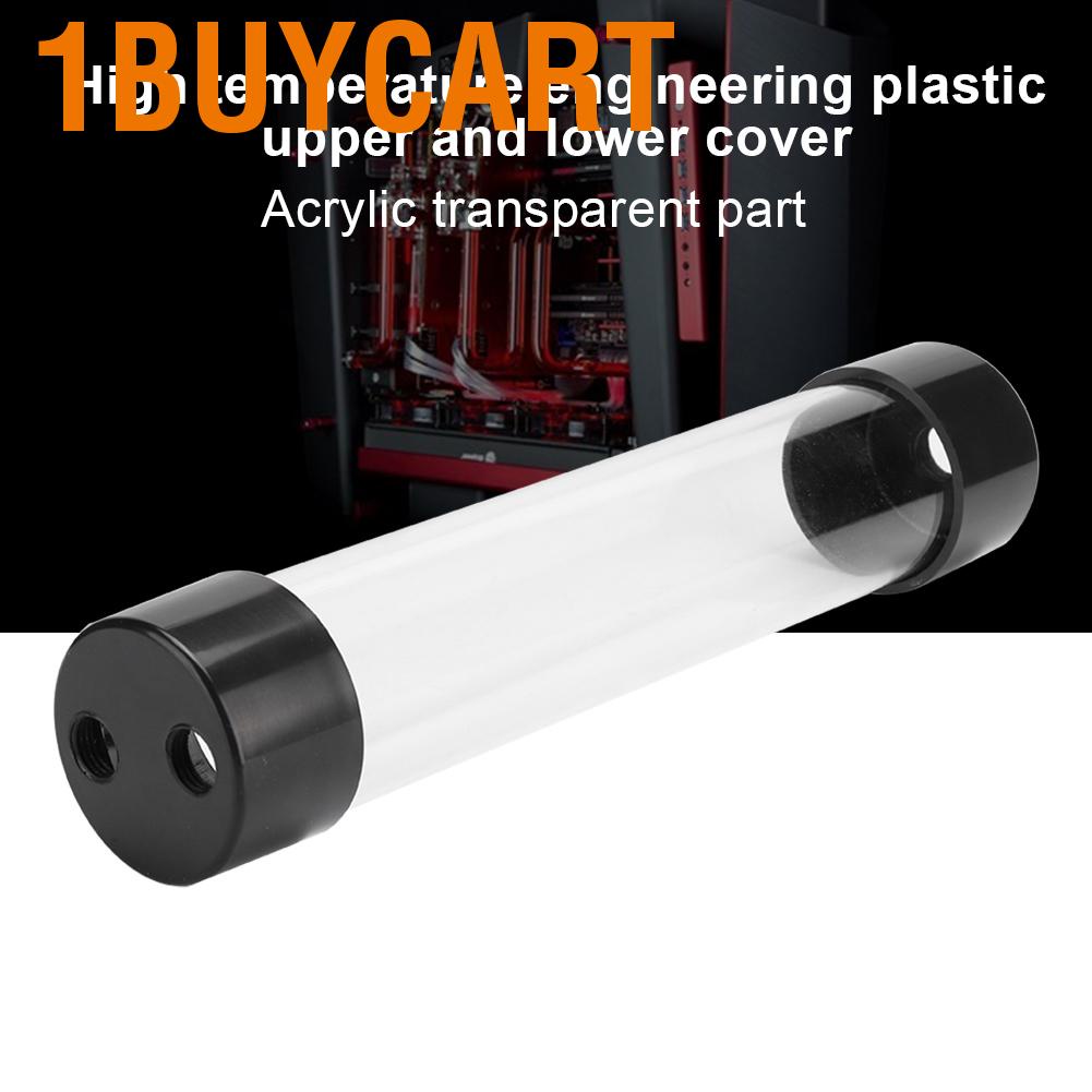 1buycart Transparent Cylindrical Computer Water Cooling Tank 240MM for Practicality