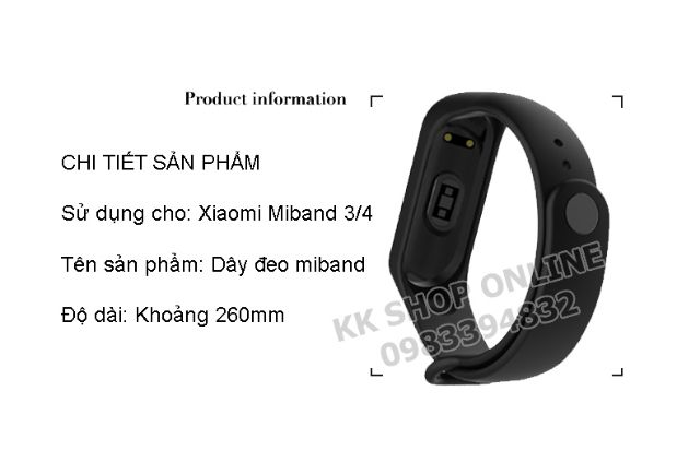 Dây đeo cao su thay thế cho Xiaomi Miband 3 Xiaomi Miband 4 chất lượng cao