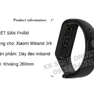 Dây đeo cao su thay thế cho Xiaomi Miband 3 Xiaomi Miband 4 chất lượng cao