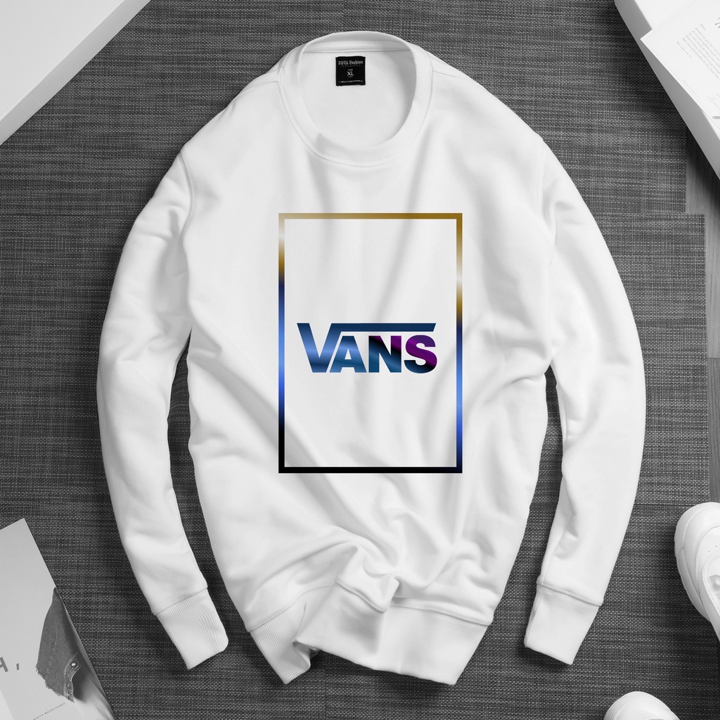 Áo thun in Nỉ Cotton Nam Nữ Unisex dài tay không cổ - Áo sweater cổ tròn chất poly Thái thu đông giữ nhiệt BST-1.11