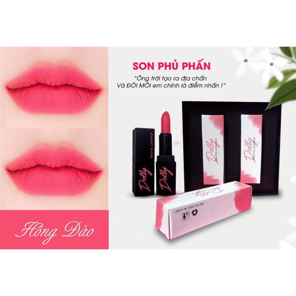 [Hồng Đào ] Son Sáp Phủ Phấn Dolly Không Chì Màu Hồng Đào | BigBuy360 - bigbuy360.vn