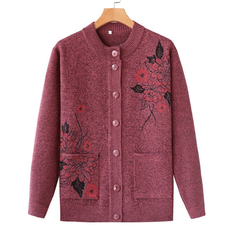 Áo khoác len cardigan _áo len trung niên nữ cúc cài  phong cách sang trọng món quà tặng ý nghĩa cho bà cho mẹ | BigBuy360 - bigbuy360.vn