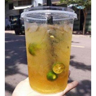 25 cốc nhựa 1000ml /1lít kèm nắp + tặng kèm ống hút